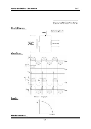 Power Electronics Lab manual                                         SSIT




                                        ………………………………………………….
                                        Signature of the staff-in-charge


Circuit Diagram:




Wave form:-




Graph:-




Tabular Column:-

                               - 39 -
 