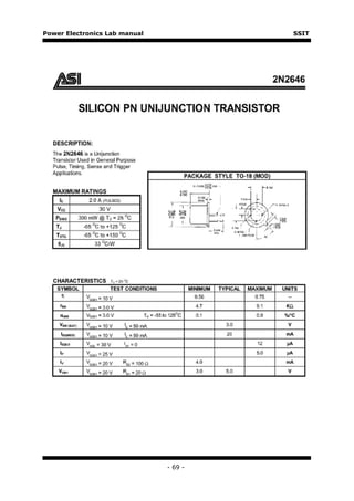 Power Electronics Lab manual            SSIT




                               - 69 -
 