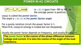 Power Factor Angel Comprehensive Analysis of Power and Power Factor in AC Circuits | PDF