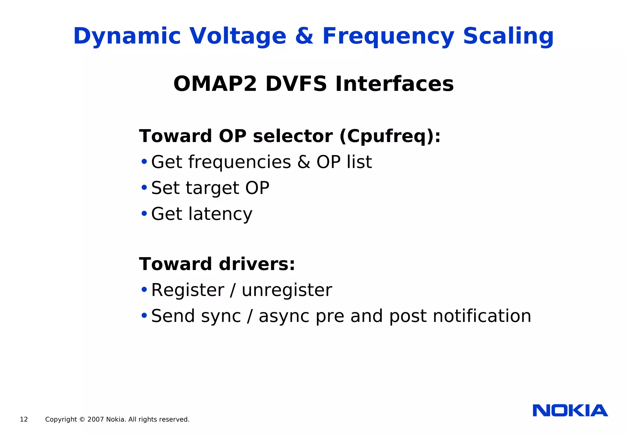 Power Management for the Nokia Internet Tablets