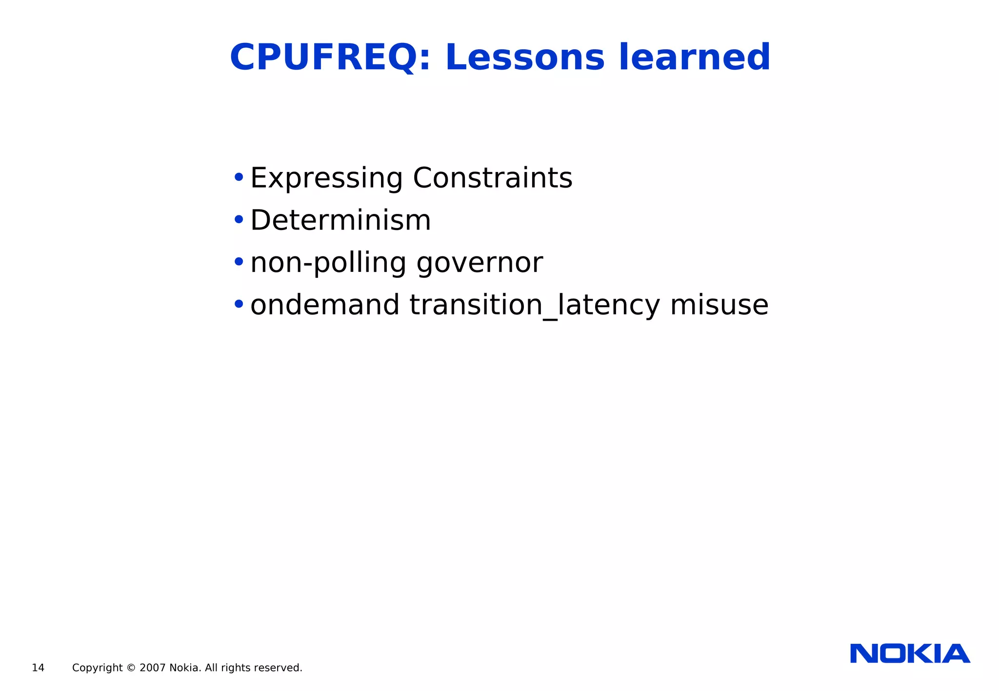 Power Management for the Nokia Internet Tablets