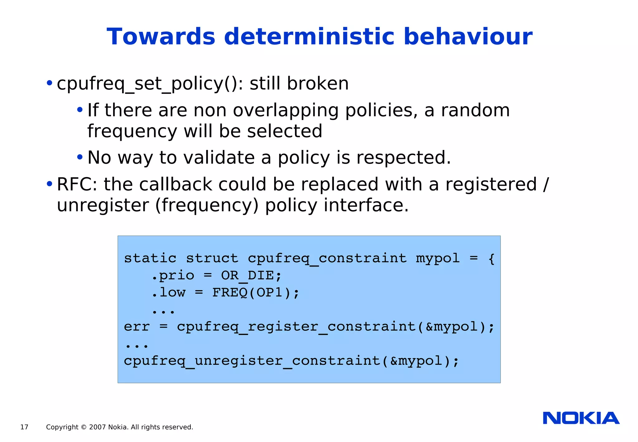 Power Management for the Nokia Internet Tablets