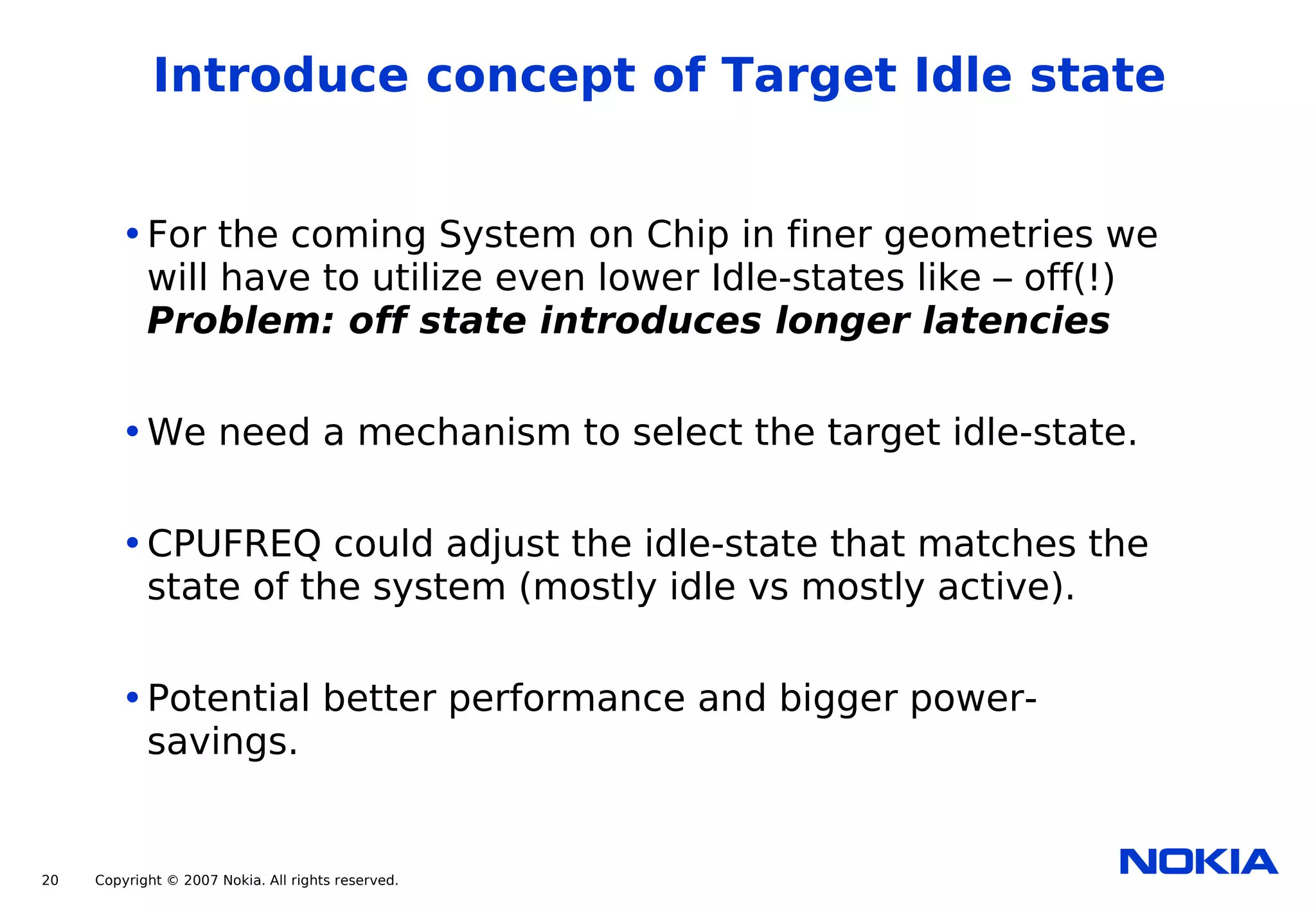 Power Management for the Nokia Internet Tablets