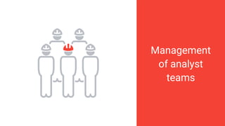Management
of analyst
teams
 