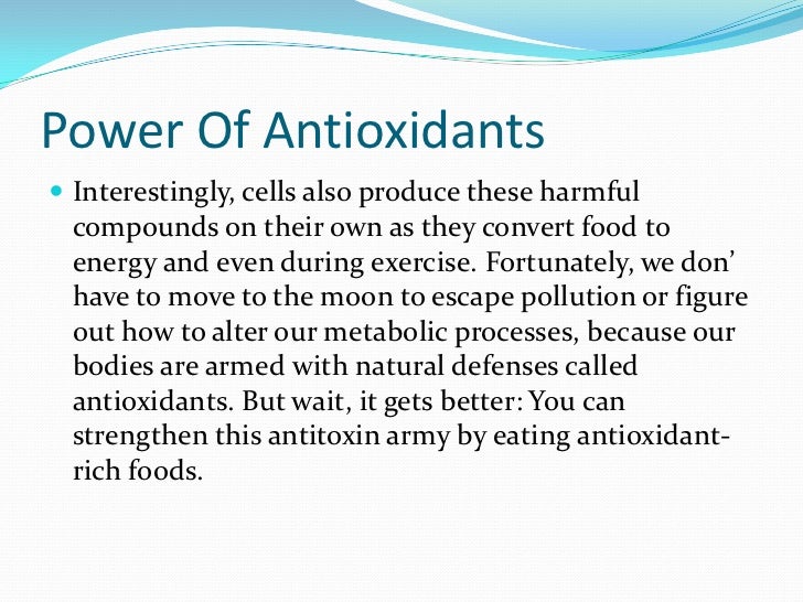 Power Of Antioxidants