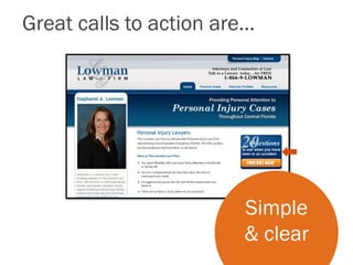 Great calls to action are…
Simple
& clear
 