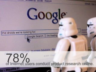 78%of Internet users conduct product research online.
 