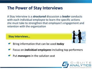 The Power of Stay Interviews for Employee Engagement &amp; Retention | PPT