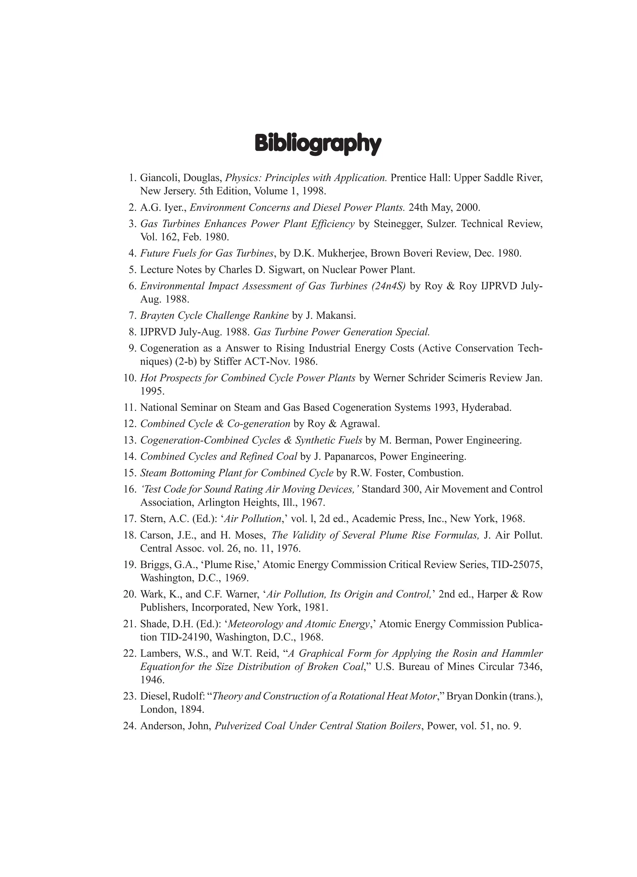 Power-Plant-Engineering mechanical engineering