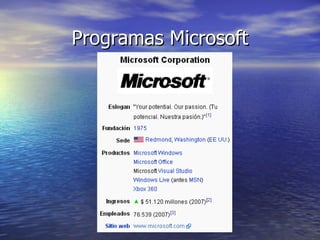 Programas Microsoft 