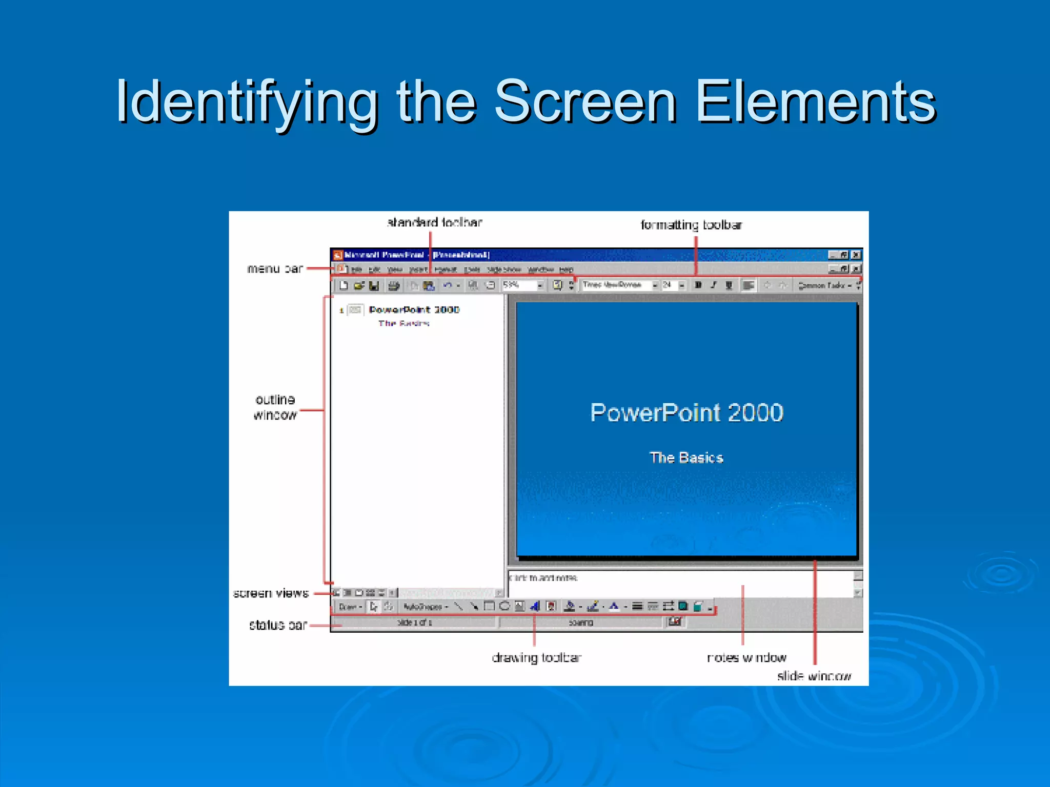 Identifying the Screen Elements 