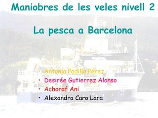 Maniobres de les veles nivell 2  La pesca a Barcelona ,[object Object],[object Object],[object Object],[object Object]