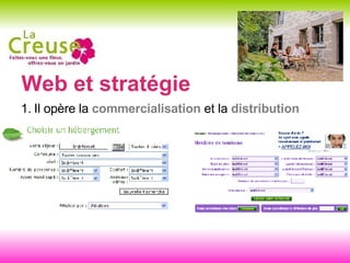Web et stratégie Il opère la  commercialisation  et la  distribution 
