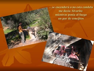 … se encenderá o no esta candela me decía Álvarito  mientras ponía al fuego un par de conejitos 