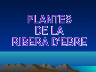PLANTES DE LA RIBERA D'EBRE 