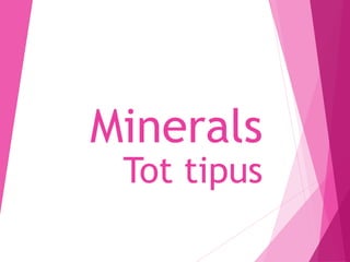 Minerals
Tot tipus
 