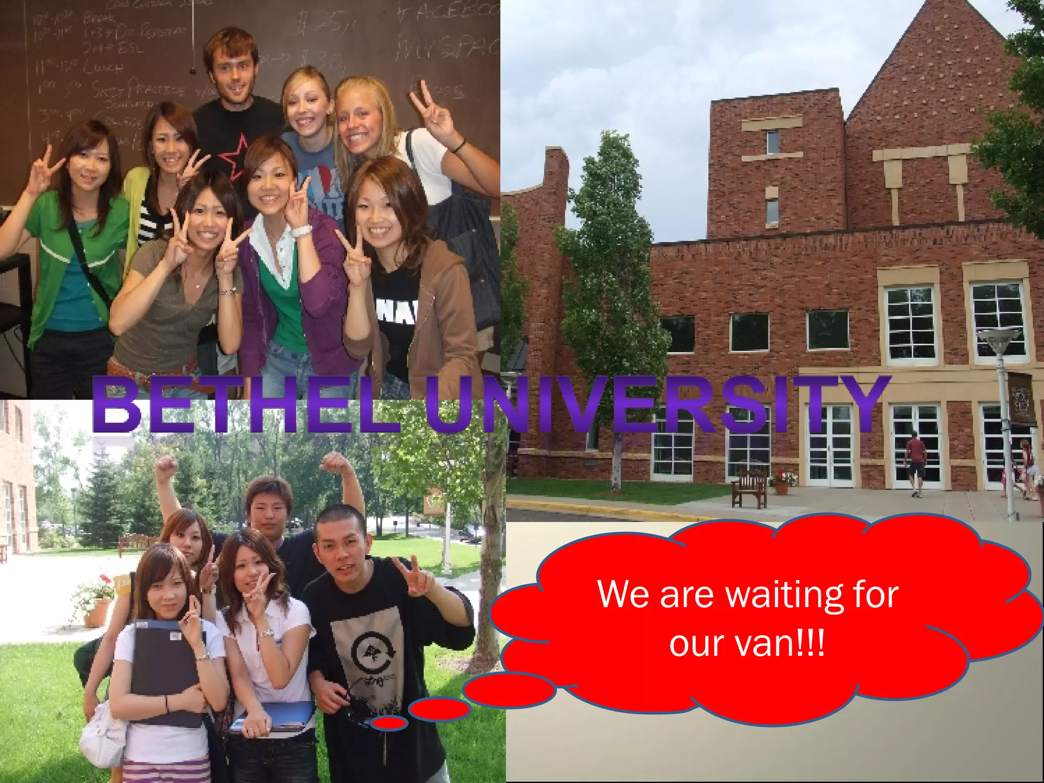 We are waiting for our van!!! 