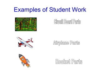 Examples of Student Work Circuit Board Parts Airplane Parts Rocket Parts 