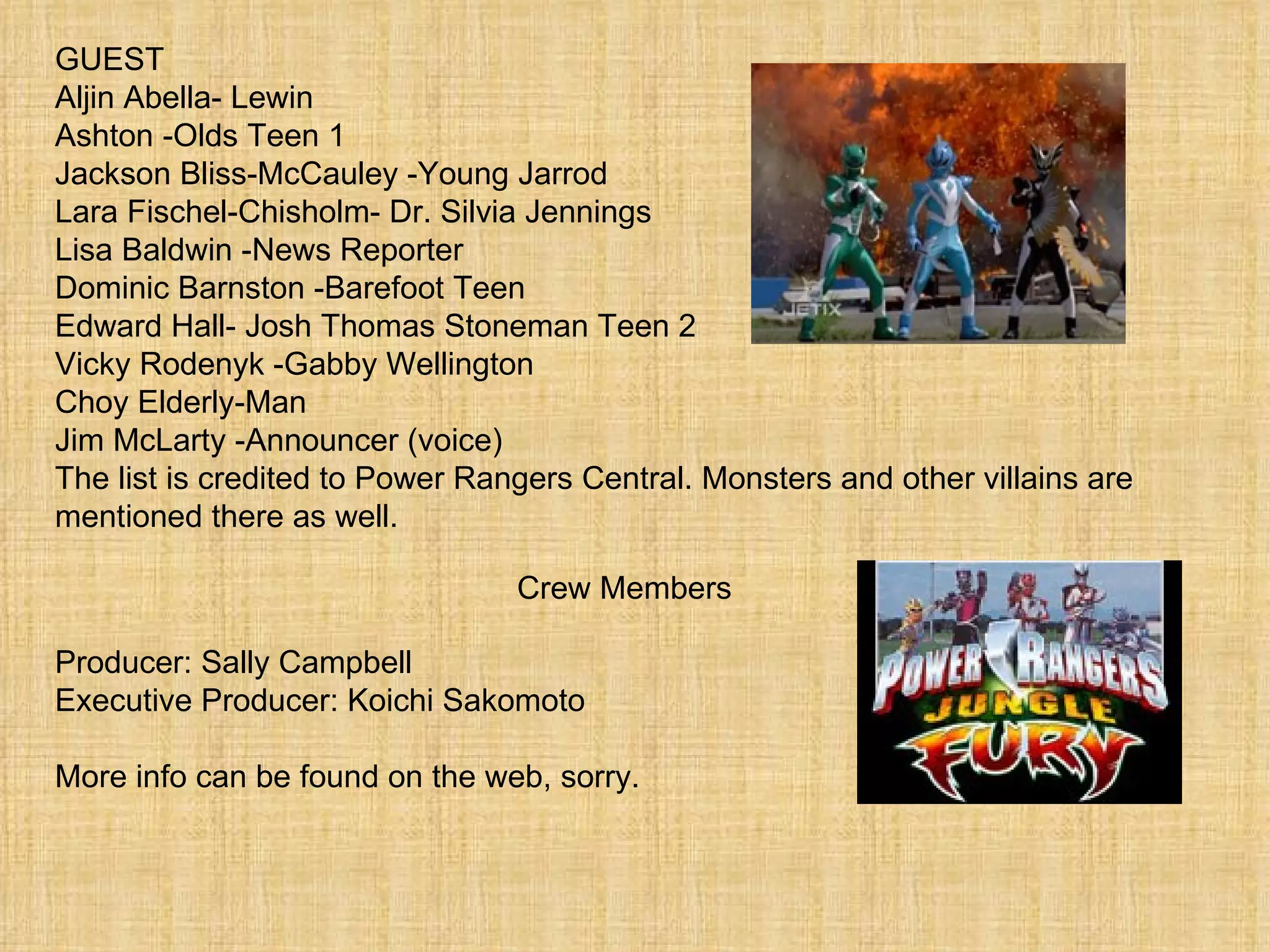 Power Rangers Jungle Fury | PPT