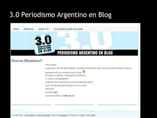 3.0 Periodismo Argentino en Blog 