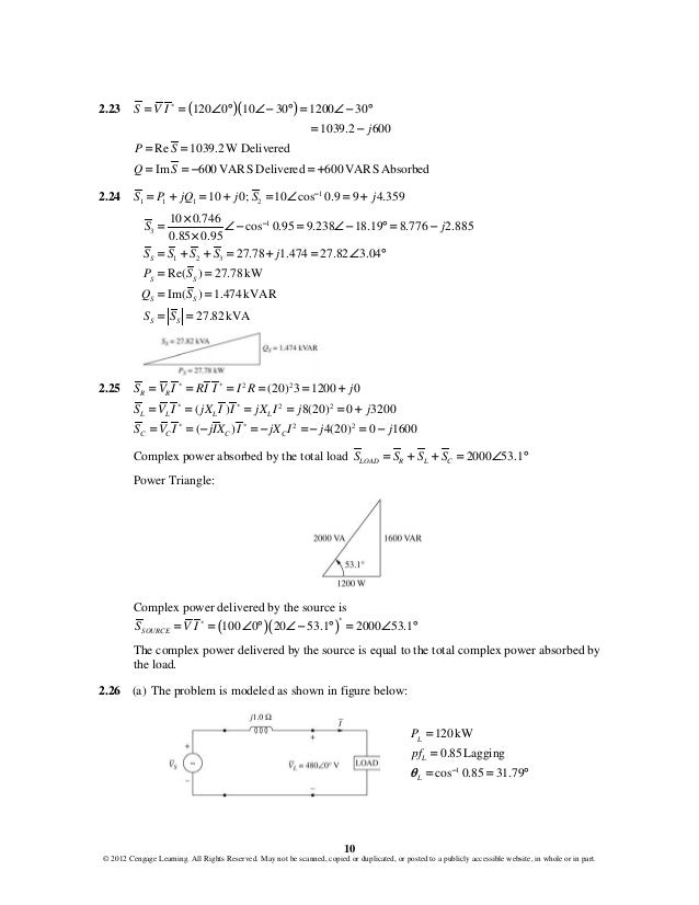 Power System Analysis and Design 5th Edition Glover Solutions Manual