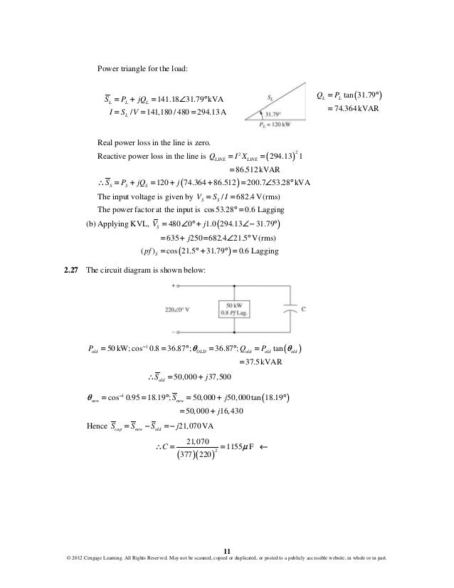 Power System Analysis and Design 5th Edition Glover Solutions Manual