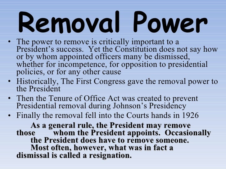 Power To The President