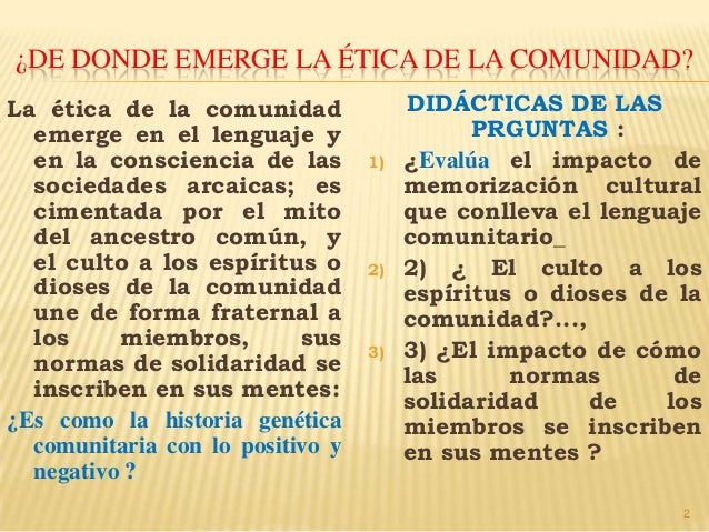 ÉTICA DE LA COMUNIDAD COMO CÁTEDRA PARA LA DOCENCIA