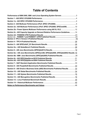 IBM Power Systems Performance Report | PDF
