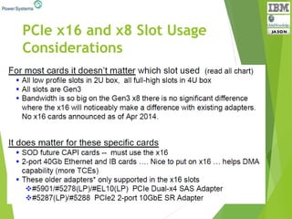 PCIe x16 and x8 Slot Usage
Considerations
 
