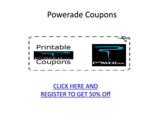 Powerade Coupons




    CLICK HERE AND
REGISTER TO GET 50% Off
 