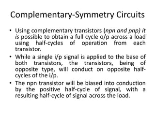 Power Amplifier presentation on Electronics.pptx