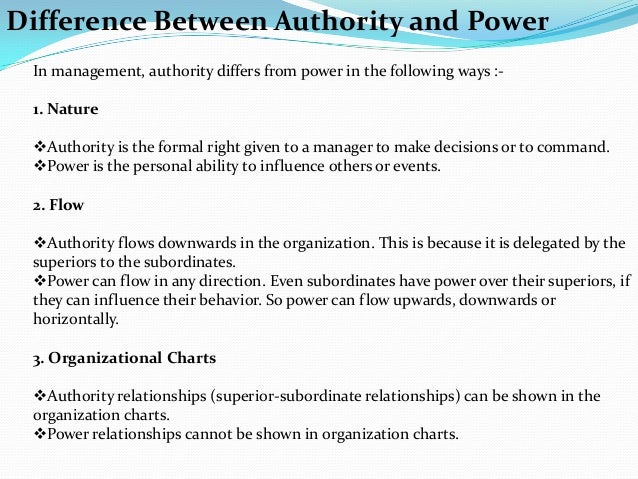 The Difference Between Authority And Power