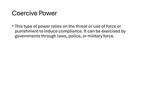 Power and authority concept in international relations | PPTX