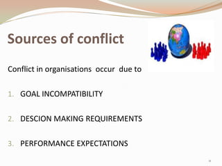 Goal Incompatibility Power and conflict in organizations | PPTX