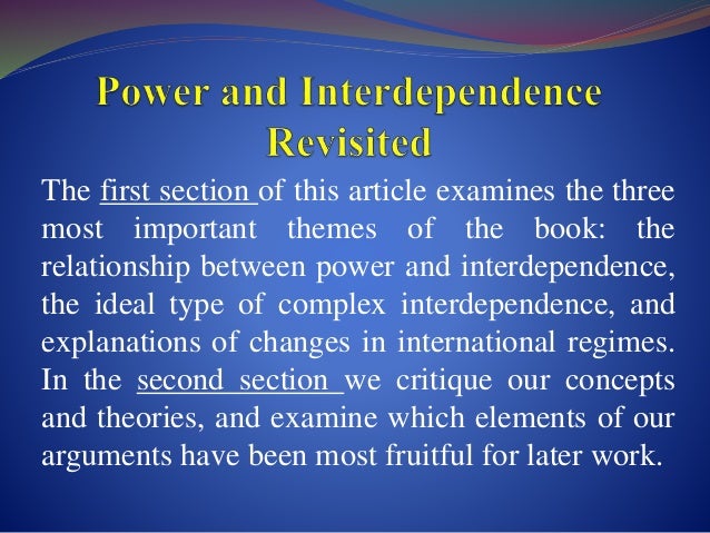 Power And Interdependence
