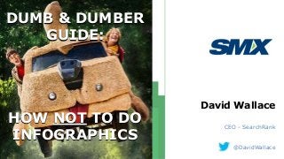 DUMB & DUMBER
GUIDE:
HOW NOT TO DO
INFOGRAPHICS
David Wallace
CEO - SearchRank
@DavidWallace
 