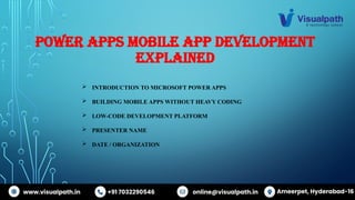 Power Apps Course - Microsoft Power Automate Training.pptx