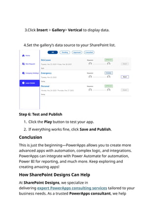 PowerApps for Beginners: A Guide to Building Your First App | DOCX