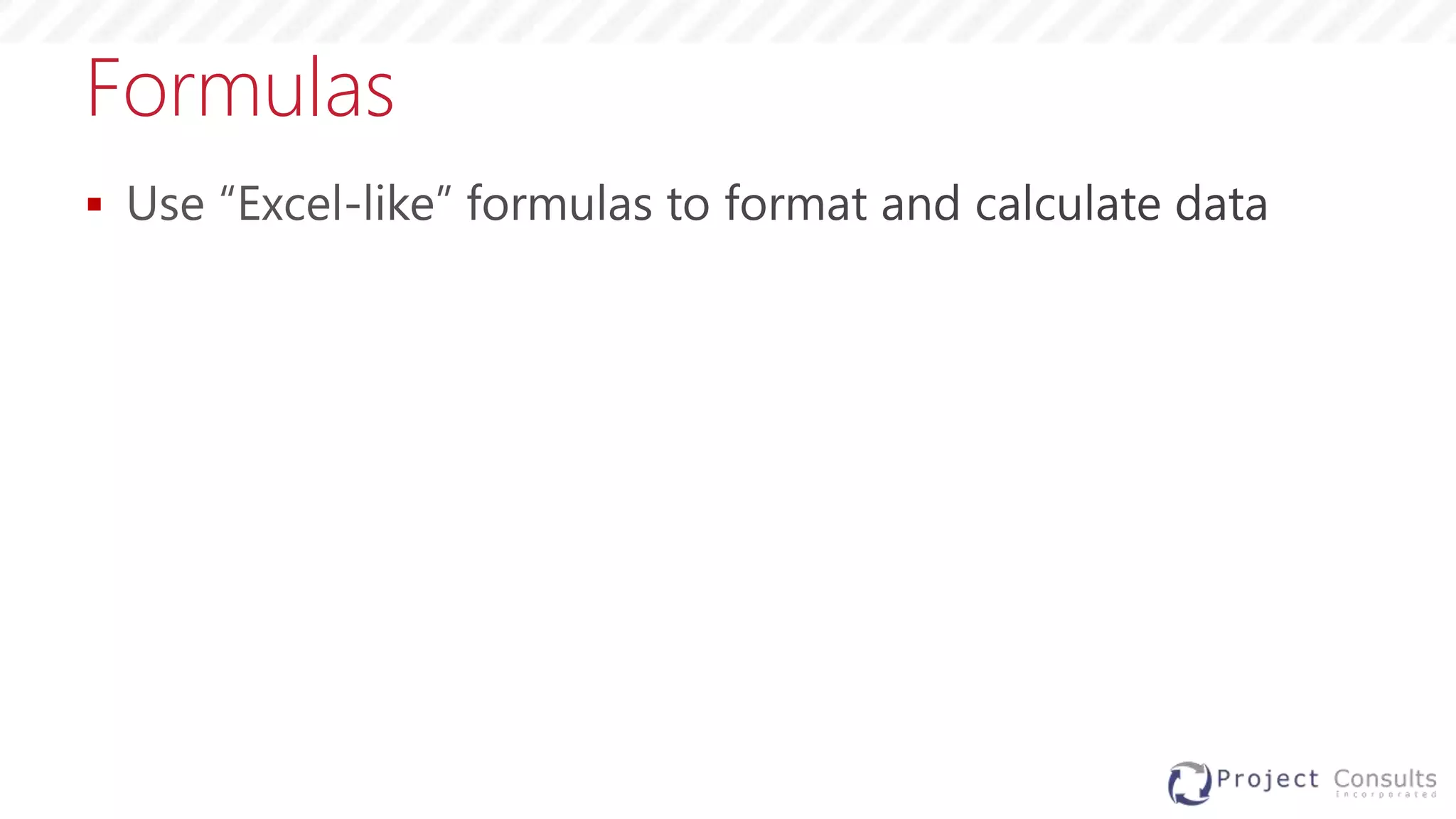 Formulas
