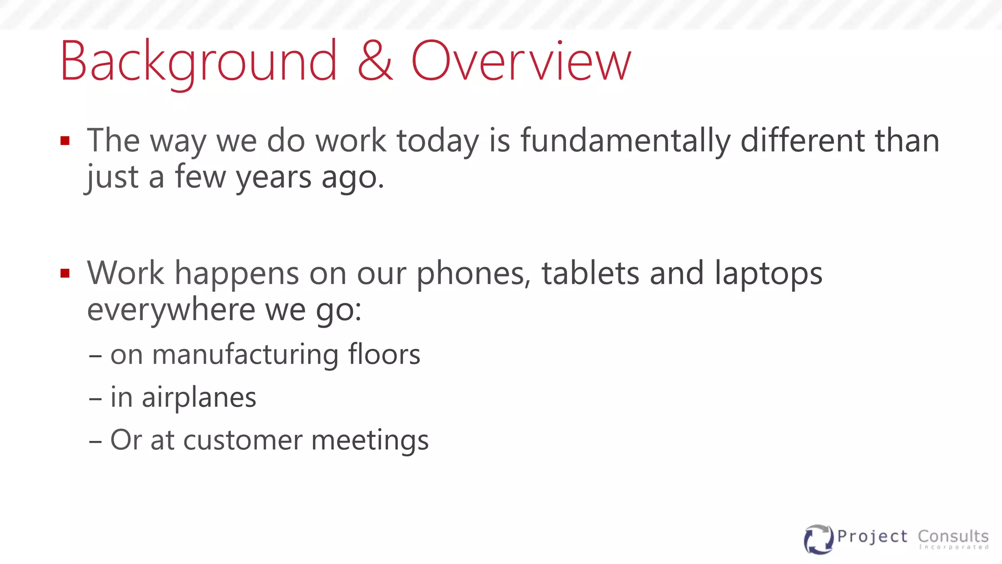 Background & Overview
−
−
−