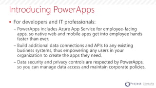 Introducing PowerApps

−
−
−
 