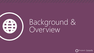 Background &
Overview
 