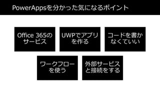 PowerApps֤äݤˤʤݥ
Office 365
`ӥ
UWPǥץ

`ɤ
ʤƤ
`ե`
ʹ
ⲿ`ӥ
ȽӾA򤹤
 