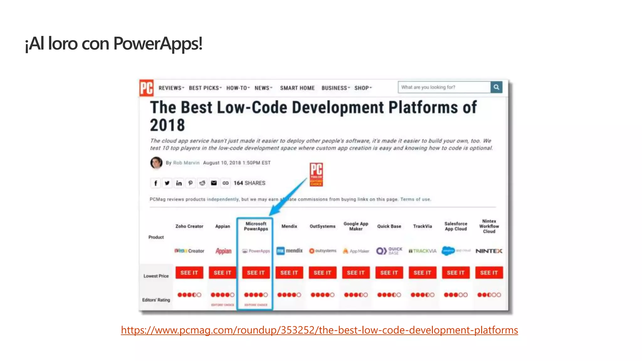 ¡Al loro con PowerApps!
https://www.pcmag.com/roundup/353252/the-best-low-code-development-platforms
 