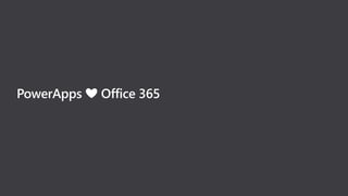 PowerApps ❤ Office 365
 