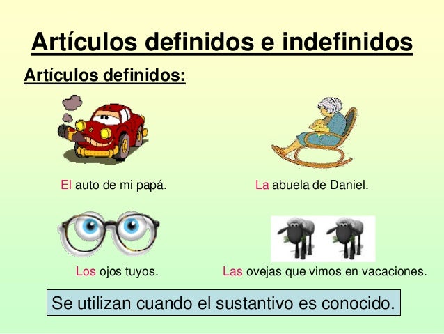 Power artículos definidos e indefinidos.