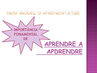 IMPORTÀNCIA
FONAMENTAL
    DE
 