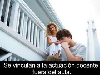 Se vinculan a la actuación docente
          fuera del aula.
 