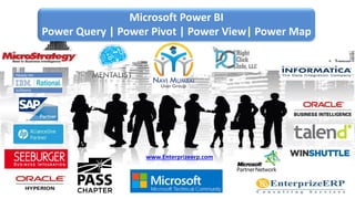 Microsoft Power BI
Power Query | Power Pivot | Power View| Power Map
www.Enterprizeerp.com
 